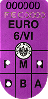 Lila - Euro 6 Umweltplakette