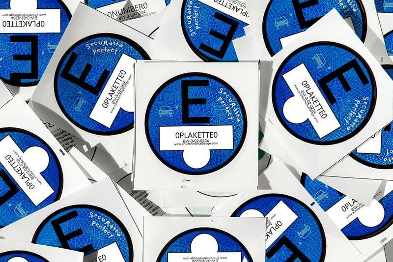 Kollage der E-Plakette für Deutschland